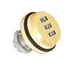 Password Coded Cam Lock Zinc Alloy 3 Digital Combination Cabinet Lock Gold 30mm/1.18in for Drawer