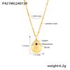 Light Luxury Shell Textured Cross Diamond Zircon Pendant Stainless Steel Clavicle Necklace Necklace Women