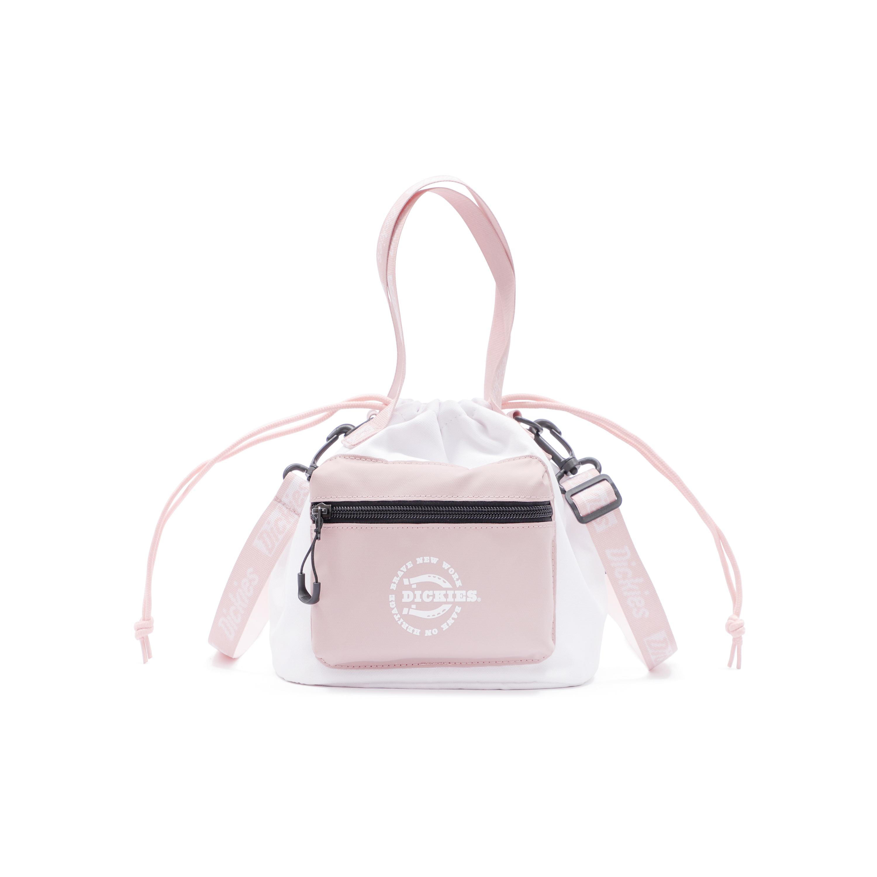 

New Dickies Polyester Bucket Bags Shoulder Bag Crossbody Bag Handbag Unisex Pink DK010407C501 19.6*14.0*22.6CM