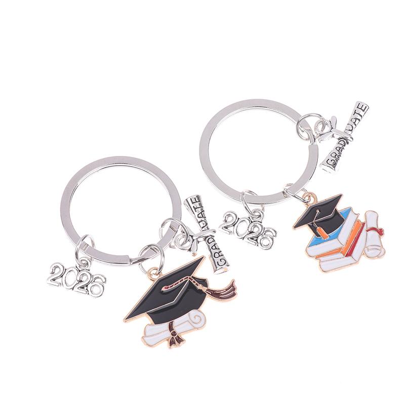 2026 Graduation Gown Cap KeyChain Ring Student Women Jewelry Personalized Accessories Fashion Pendant Gifts Forever