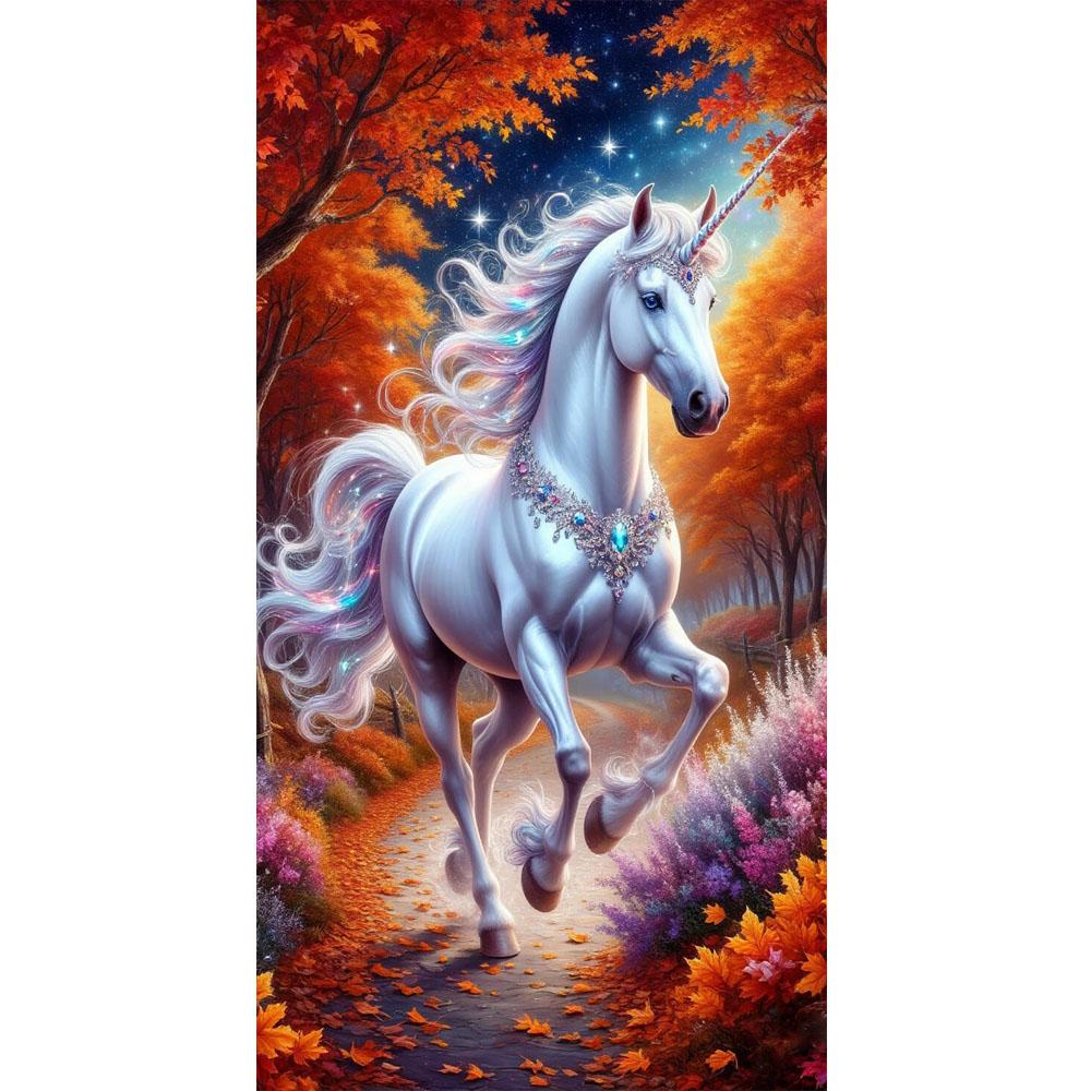 Diy Large Size Colored Fantasy Unicorn Diamond Painting Art Kits 5D Full Diamond Mosaic Embroidery Rhinestone Picture Wall Decor J3963