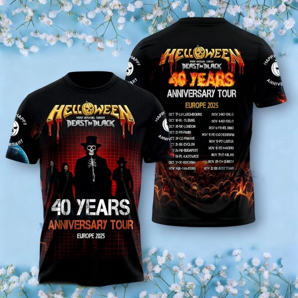 Novelty Rock Halloween Band 3D Print T-shirt Men Women Fashion Trend O-Neck Short Sleeve Tops Tees Plus Size Tshirt Men Clothing