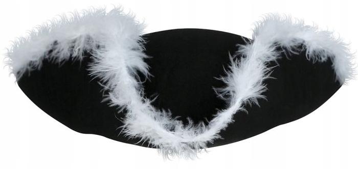 Hut Mütze Admiral Dreispitz Schwarz Mit Federn Barock Adel Kostüm Ball