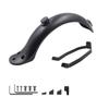 Rear Mudguard Replacement Set for Electric Scooter Daily Commuting Upkeep with ABS Splashes, Support Brackets and Hardware