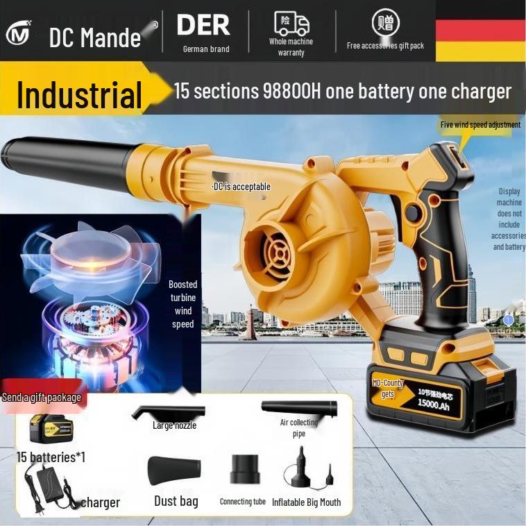 High-Power Rechargeable Lithium-Ion Blower and Vacuum Cleaner with Free Shipping