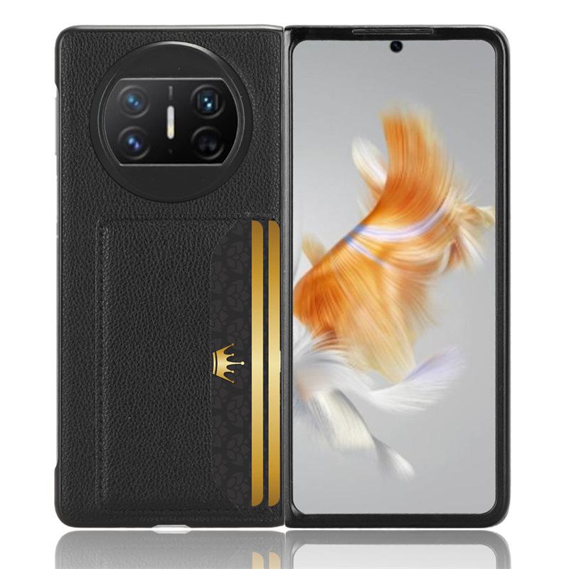 Suitable for Huawei Mate X7/X6/X5 phone case with card slot and leather cover, Huawei Mate X3 phone case