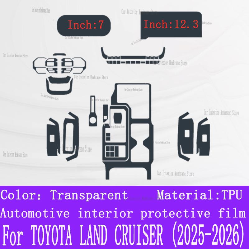 For TOYOTA LAND CRUISER (2026) Car Gearbox Panel Film Dashboard Protective Sticker Interior Anti-Scratch Film Cover Accessorie