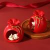 Creative Maneki-neko Ornaments Cartoon Chinese Style Fortune Cat Sculpture Crafts Resin Crafts Red New Year Decoration