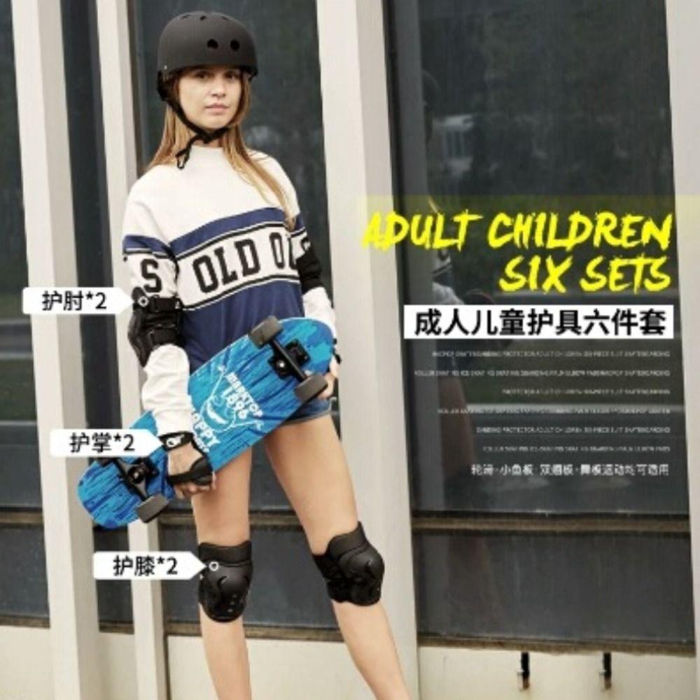 6Pcs/Set Thicken Inline Skating Protector Knee&Elbow&Palm Bicycle Protect Accessories  Knee