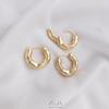14K Gold Plated Irregular Round Ear Cuffs - Luxury and Elegant Fashion Earrings