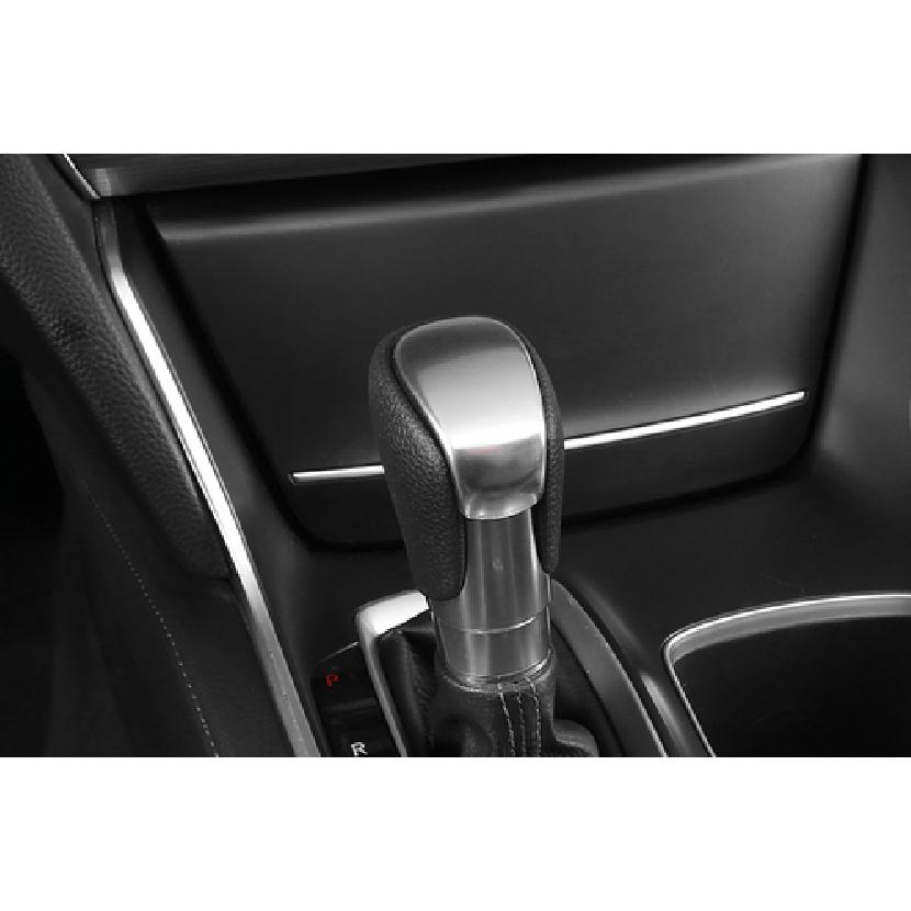 For Honda Accord 2018- Silver Steel Central Console Gear Shift Knob Trim 1X