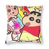 School Friends Crayons Shin-Chans Pillowcase Printed Polyester Cushion Cover Decoration Pillow Case Cover Seater Zippered 45X45