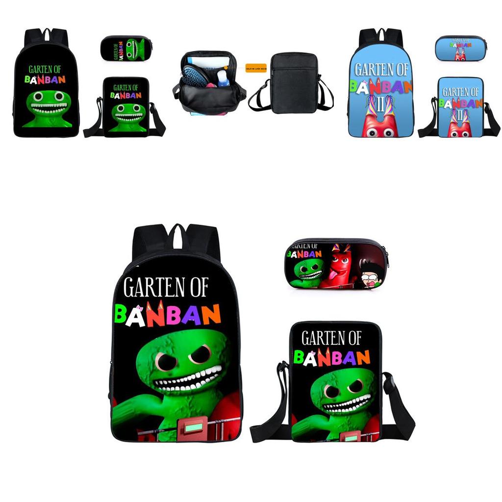 3pcs/set Garten Of Banban Backpack Shoulder Bag Pencil Pouch Student School Gift