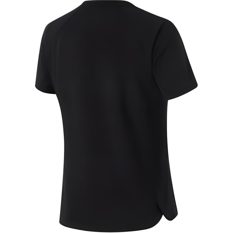 Li-Ning Fitness Series Sports Casual Simple Solid Color Short Sleeve T-Shirt Women Tops Black ATSU016-5