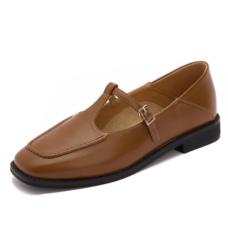 

Французские ретро туфли Мэри Джейн с квадратным носком женские 2025 весна и лето новая плоская подошва с ремешком одинарные туфли для офиса ladyshoes 40