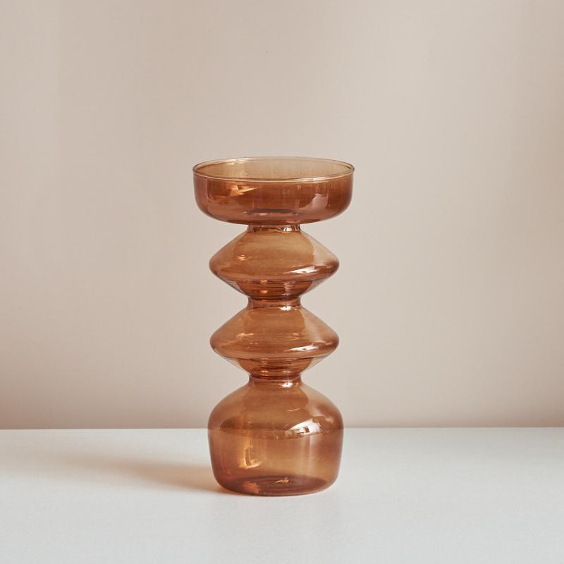 

Конический подсвечник, стеклянный подсвечник для рождественского декора, свадебной вечеринки и домашнего ужина, ваза