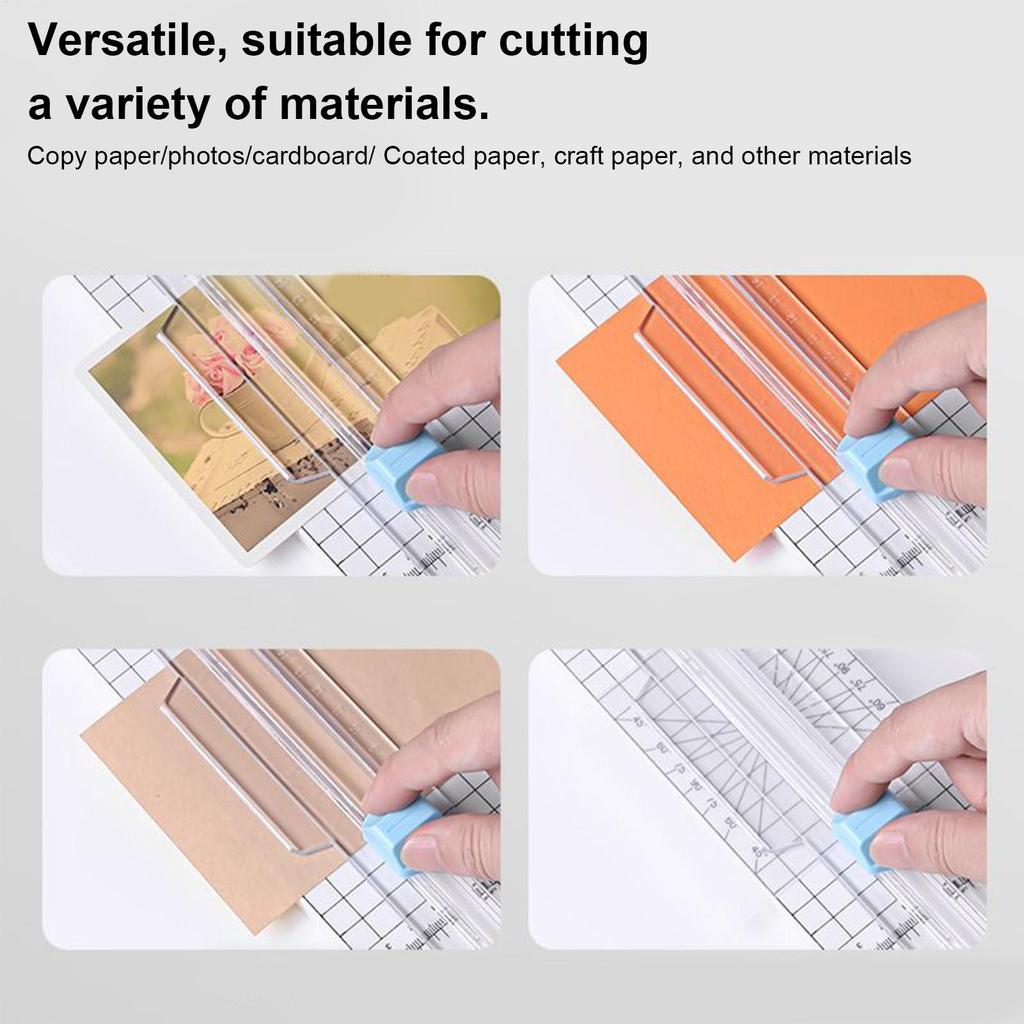 Manual Paper Trimmer Spare Knife Machine Paper Cutter Sliding Multi-Function 4-in-1 Paper Cutter Cutting Cardboard Tool