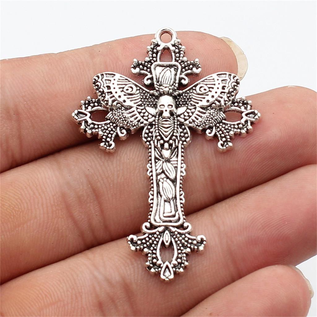 Large Crosses Detailed Religious Charm Antique Bronze Zinc Alloy Jewelry Making Supplies Necklace Making DIY Charms