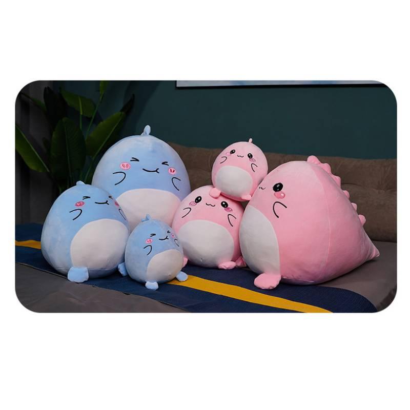 Squishmallow Dinosaur Plush Toy Super Soft Short Plush Blue/pink 20cm/7.87in