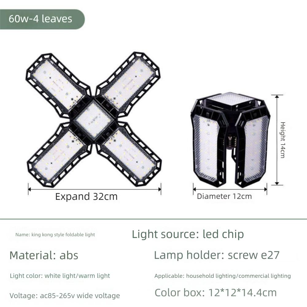 New Super Bright Garage Light Adjustable Panels Screw-In Ceiling Lights Energy Saving E27 Screw Socket Shop Lamp Illumination