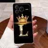 Crystal Diamond Letter Crown Couple Phone Case For Honor Power2 Transparent TPU Shockproof Soft Casing For Honor Power2 Shell