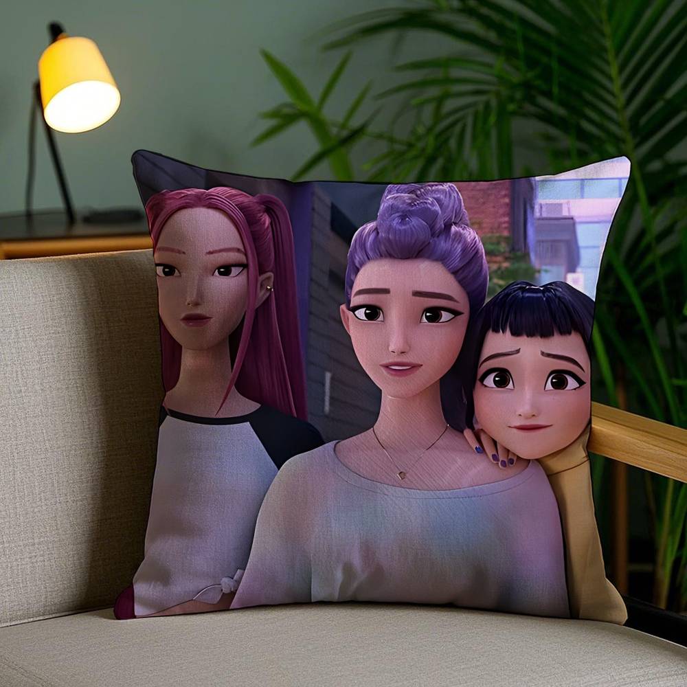 

K-Pop D-Demon H-Hunters Наволочка Защита от пылевых клещей Невидимая молния Диван-кровать 12x12Inch