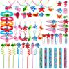 8pcs Birthday Bending Straw Party Decorations Plastic Straws Drinking Straws Reusable Ocean Animal
