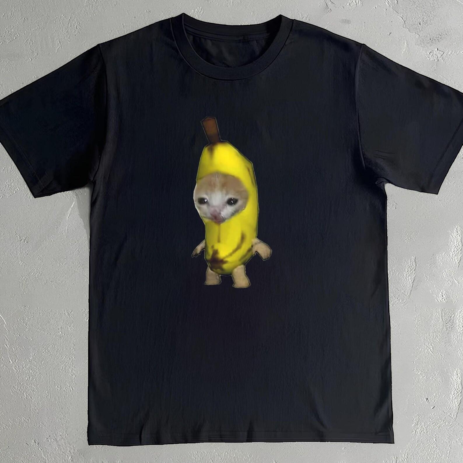 Crying Banana Cat Shirt - Funny Viral Meme Graphic 3XL