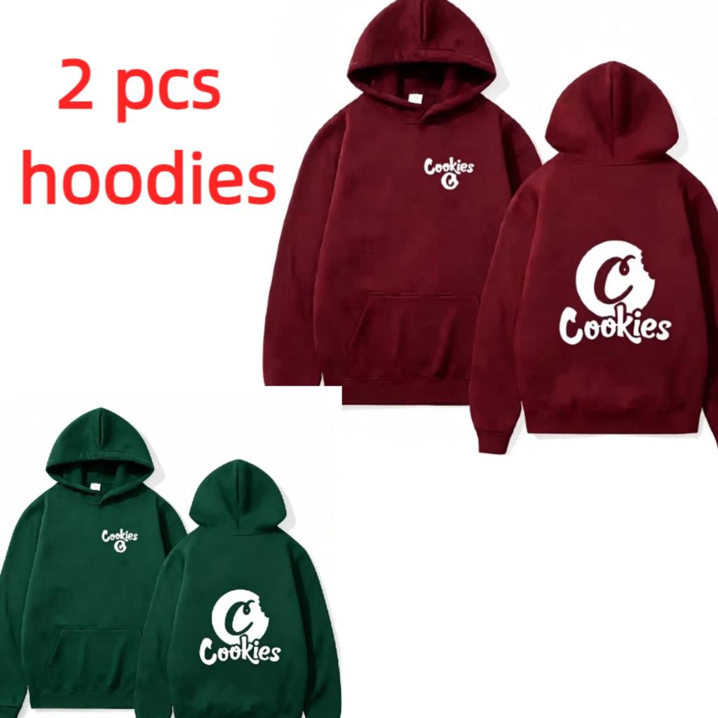 Autumn Men's Women's Hoodies Cookies Letter Printing Unisex Fashion Pullover Long Sleeves Loose Casual Vintage Sweatshirts