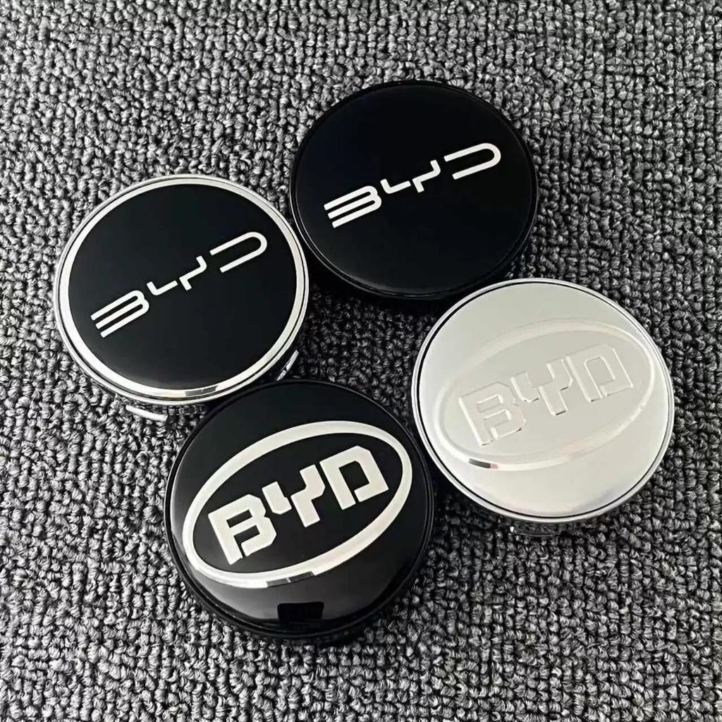 4Pcs 55mm 58mm 68mm Car Wheel Center Hub Caps Rim Cover Badge Emblem For BYD Atto 3 Yuan Plus Song Plus Seal Dolphin Seali