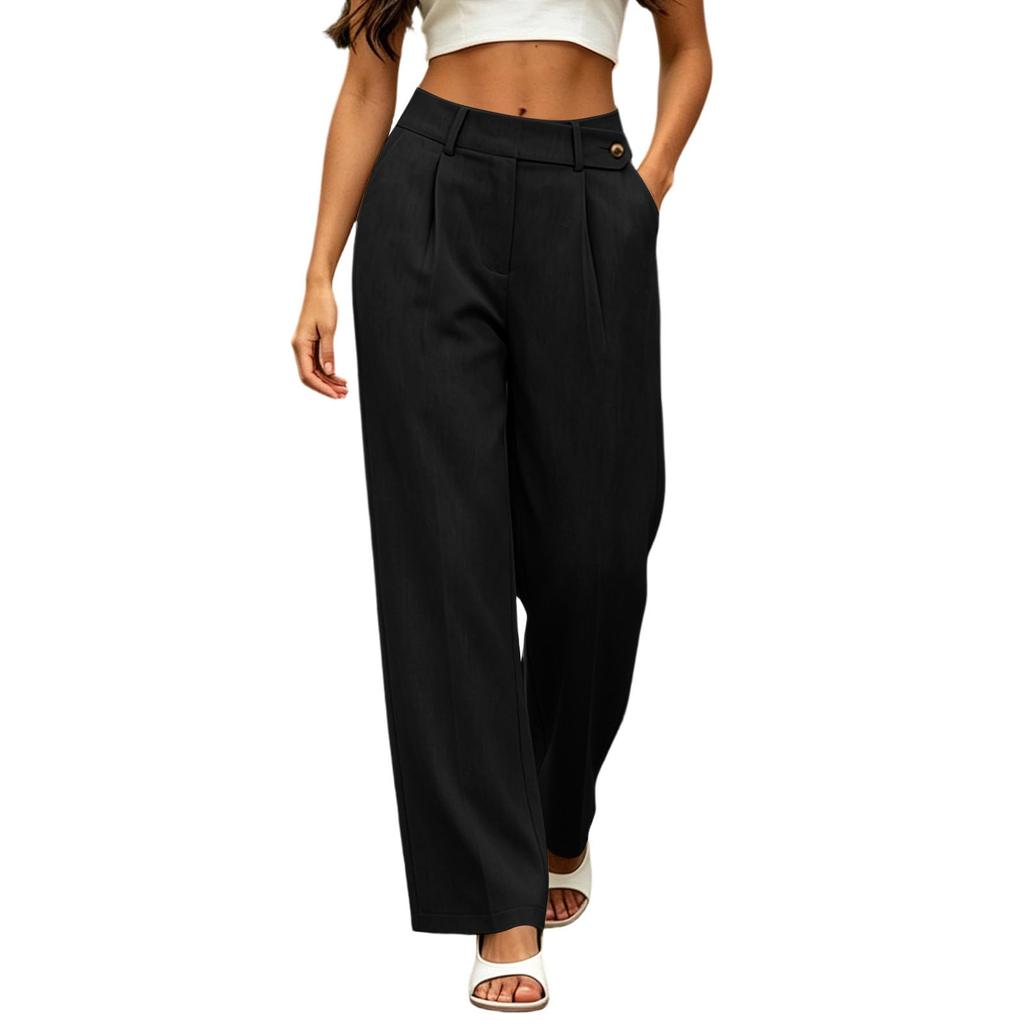 Women's Casual Wide Leg Pants with Pockets for Everyday Wear
