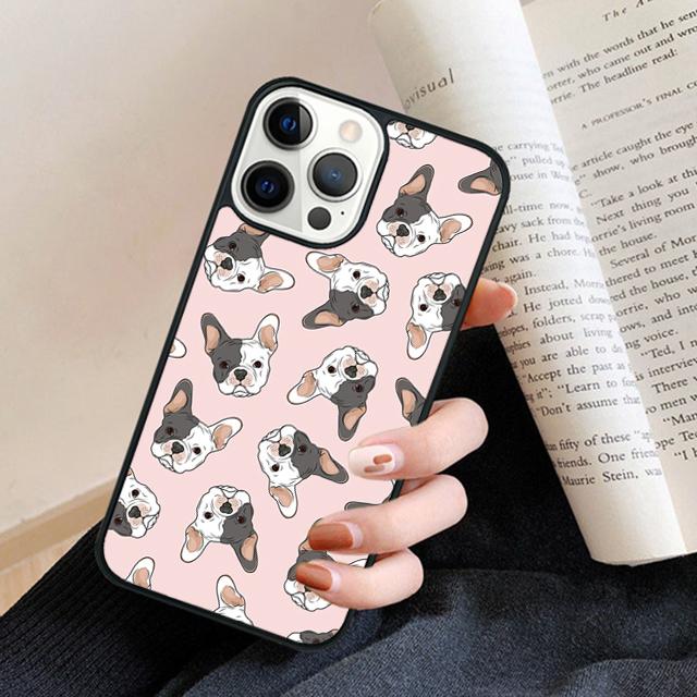 Cute French Bulldog yoga Phone Case Back Cover for iPhone 17 Air 16 15 14 13 11 12 Pro Max Plus Fundas Coque