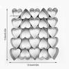 25-Cavity Small Heart Shape Cookie Cutter Set Stainless Steel Biscuit Molds for Valentine Wedding Baking Mini Cookies