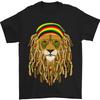 Dreadlock Rasta Löwe Jamaika Jamaikanisches Herren T-Shirt 100% Baumwolle vintage gewaschen homme Vielseitiges Oberteil Für den Alltag mode