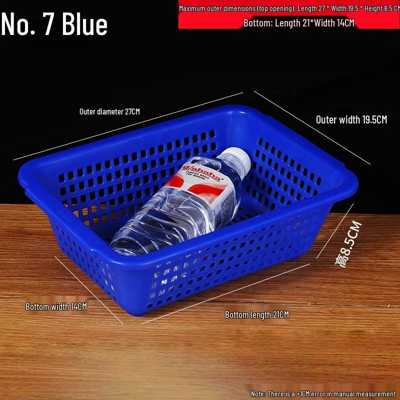 Large White Plastic Rectangular Kitchen Basket for Draining, Washing, and Storage
