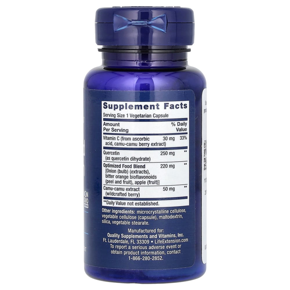 Life Extension Optimized Quercetin 250mg Veggie Capsules, 60 Count