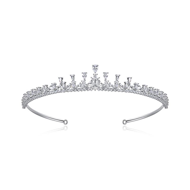 LUOTEEMI Factory Charm Large Wedding Bridal Crown Hair Accessory Comb Vintage for Bride Tiara