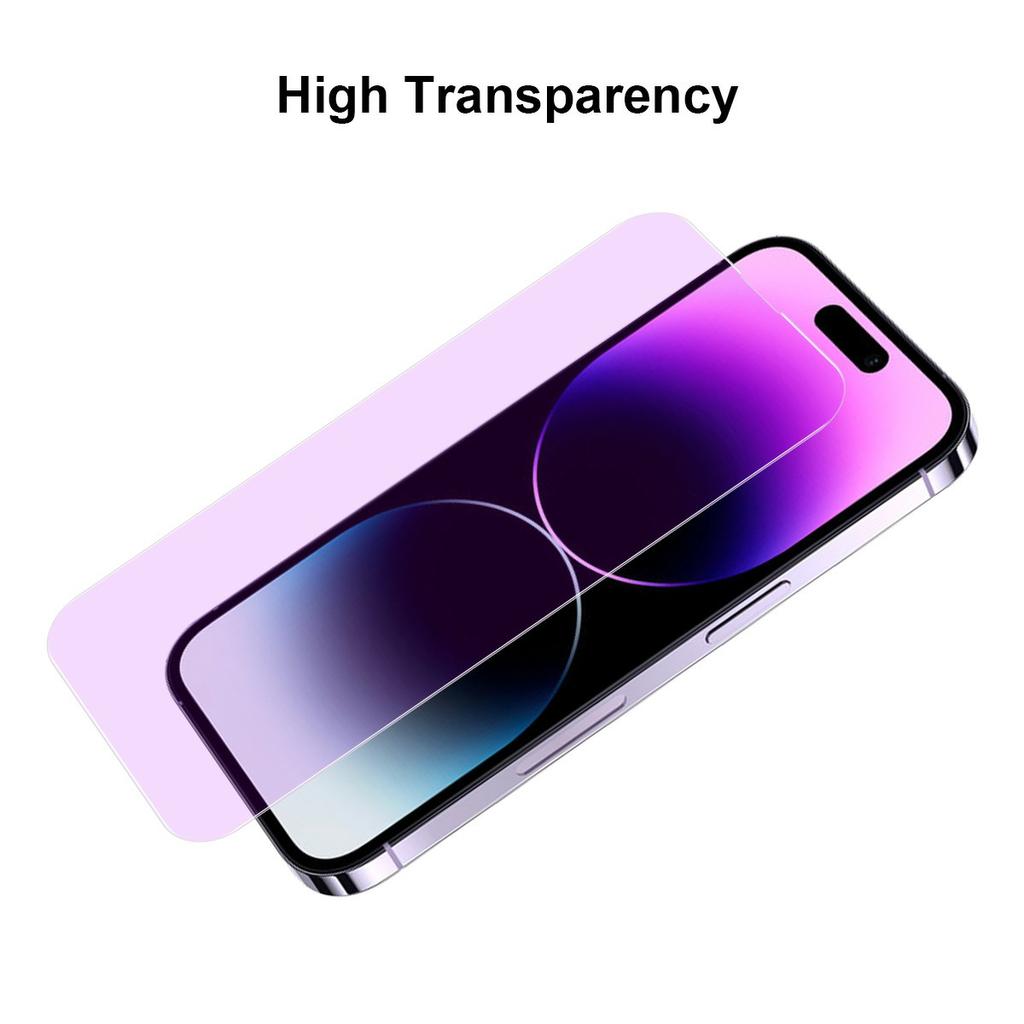 JUNSUNMAY 25Pcs For iPhone 15 Pro Tempered Glass Screen Protector Anti Blue Ray Eye Protection HD Clear Film