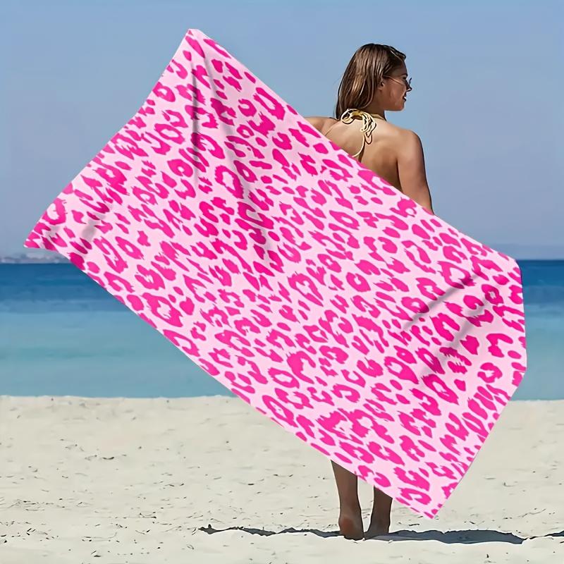 Mehrzweck-Strandtuch mit Leopardenmuster, geeignet für Meeresufer, Pool, Badezimmer, Camping, Reisen, Yoga
