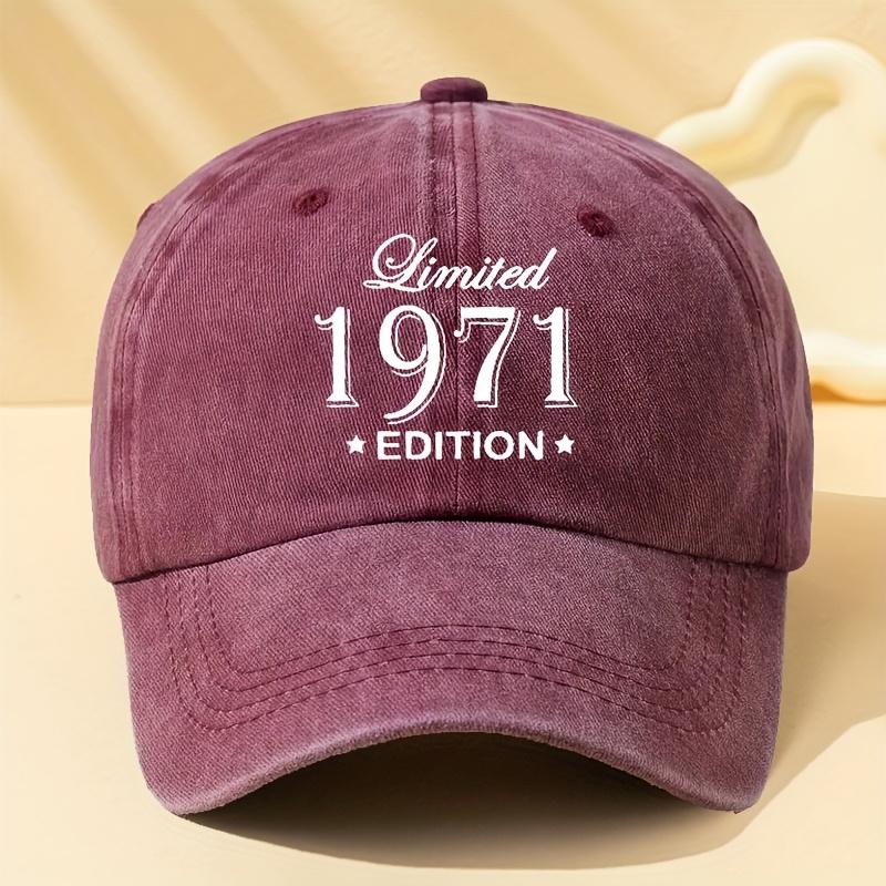 Eine Unisex-Mode-Baseballkappe mit aufgedruckten Buchstaben im klassischen Vintage-Wasch-Design, leicht, für den Außenbereich, mit gebogenem Schirm