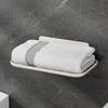 Compact Wall-Mounted Foldable Bathroom Storage Shelf for Clothes and Toiletries