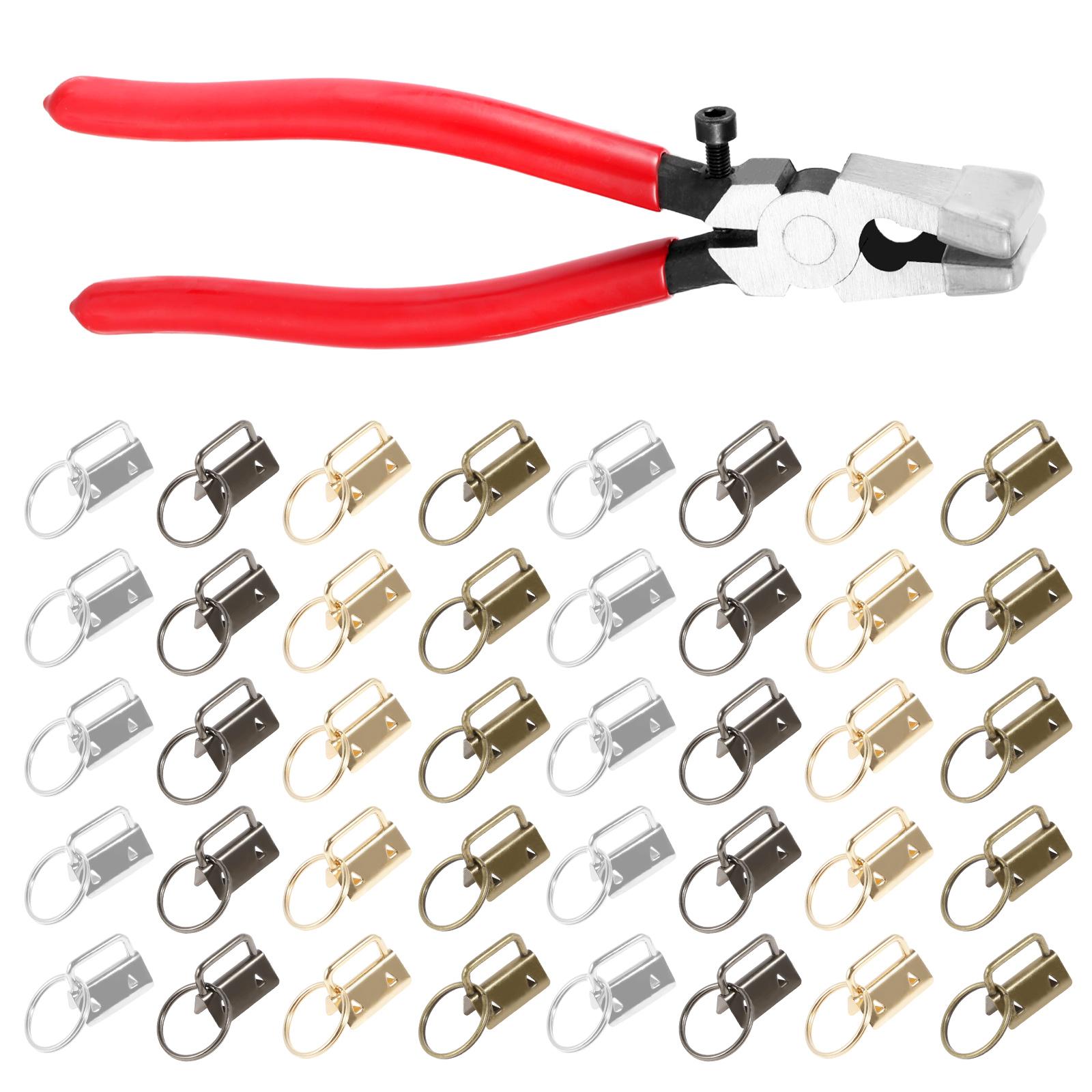 

41pcs Key Fob Hardware Set with Pliers Lanyard Key Fob Hardware Tool for Keychain and Wristlet Clamp Glass Running Pliers Tools красный