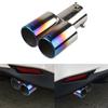 Interface 63mm Single/Dual Outlet Universal Car Exhaust Tip Stainless Steel Auto Muffler Tail Pipe Car Accessories For 1.5L-2.2L