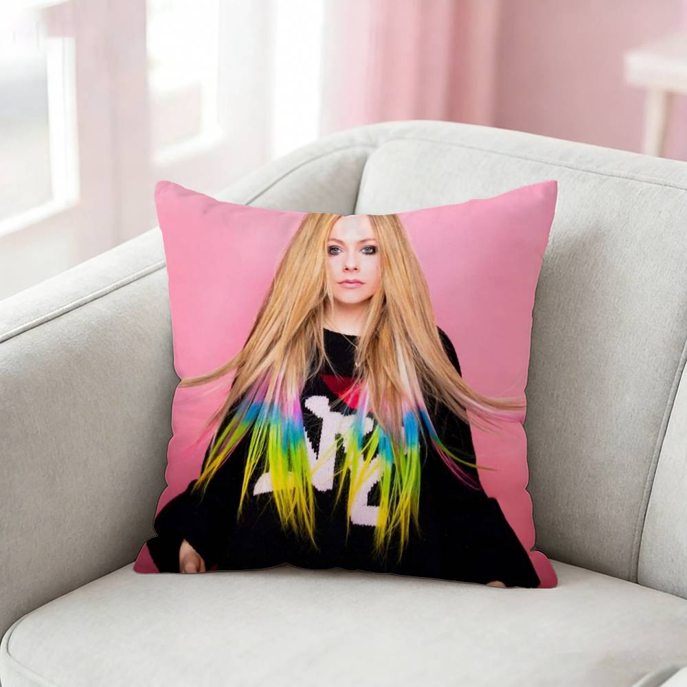 AAvril Punk LLavigne Pillow Case Pattern Printed Pillowcase For Living Room Sofa Cushion Cover