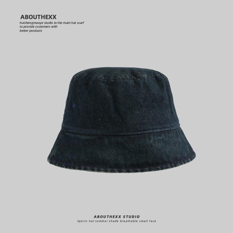 

Cowboy Denim Sun Hat With Wide Brim For Outdoor Sun Protection Casual Women темно-синий