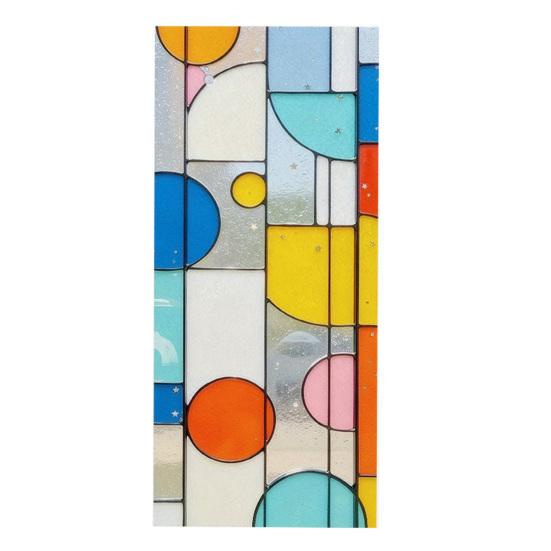 

Window Privacy Film Static Glass Sticker Adhesive-Free Opaque Privacy Film Retro Colored Window Decor Easy Care for Bathrooms and Bedrooms K