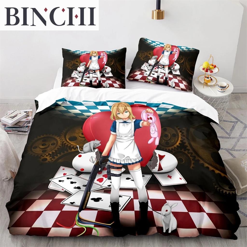 3D Printed Anime Gacha Life Duvet Cover Collection With Pillow Covers Polyester Teens Boys Bedding Collection Full Queen King Size With Bed Linen