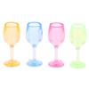 5Pcs 1:12 Doll Houses Colorful Wine Glass Cup Goblet Bar Drinking Miniature