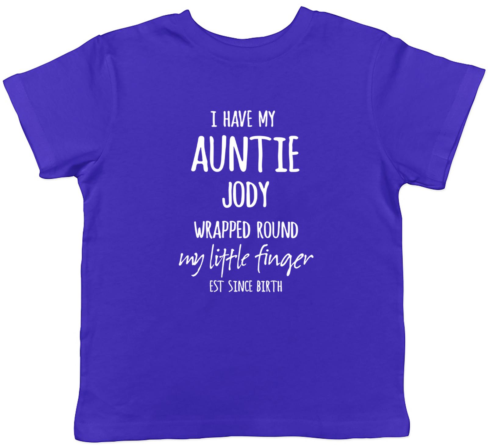 Personalised I Have My Auntie Wrapped Around My Little Finger Kids T-Shirt 160