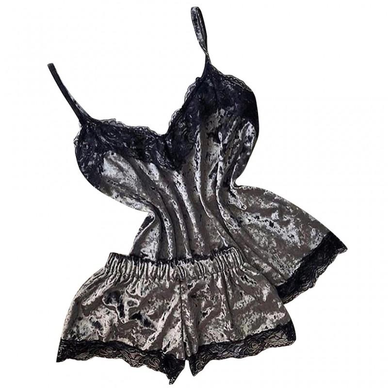 Womens Lace Lingerie Set Sleepwear Bodysuit With Straps Sexy Nightdress Intimate Evening Wear